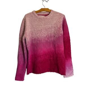 mnml Brushed Gradient Sweater Pink Crewneck Pullover Brushed Eyelash Size S